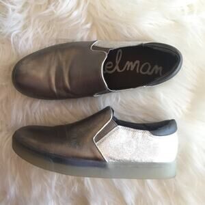 Sam Edelman Metallic Leather Slip On Shoes